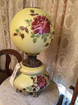 Hand painted oil lamp