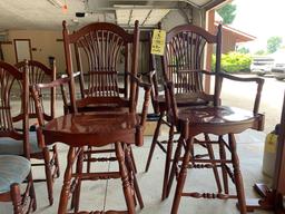 (4) Cherry bar stools