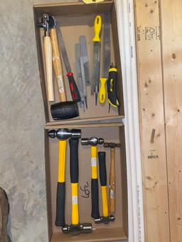 Files - ball peen hammers - tools
