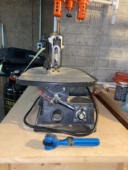 Pro tech scroll saw on cart