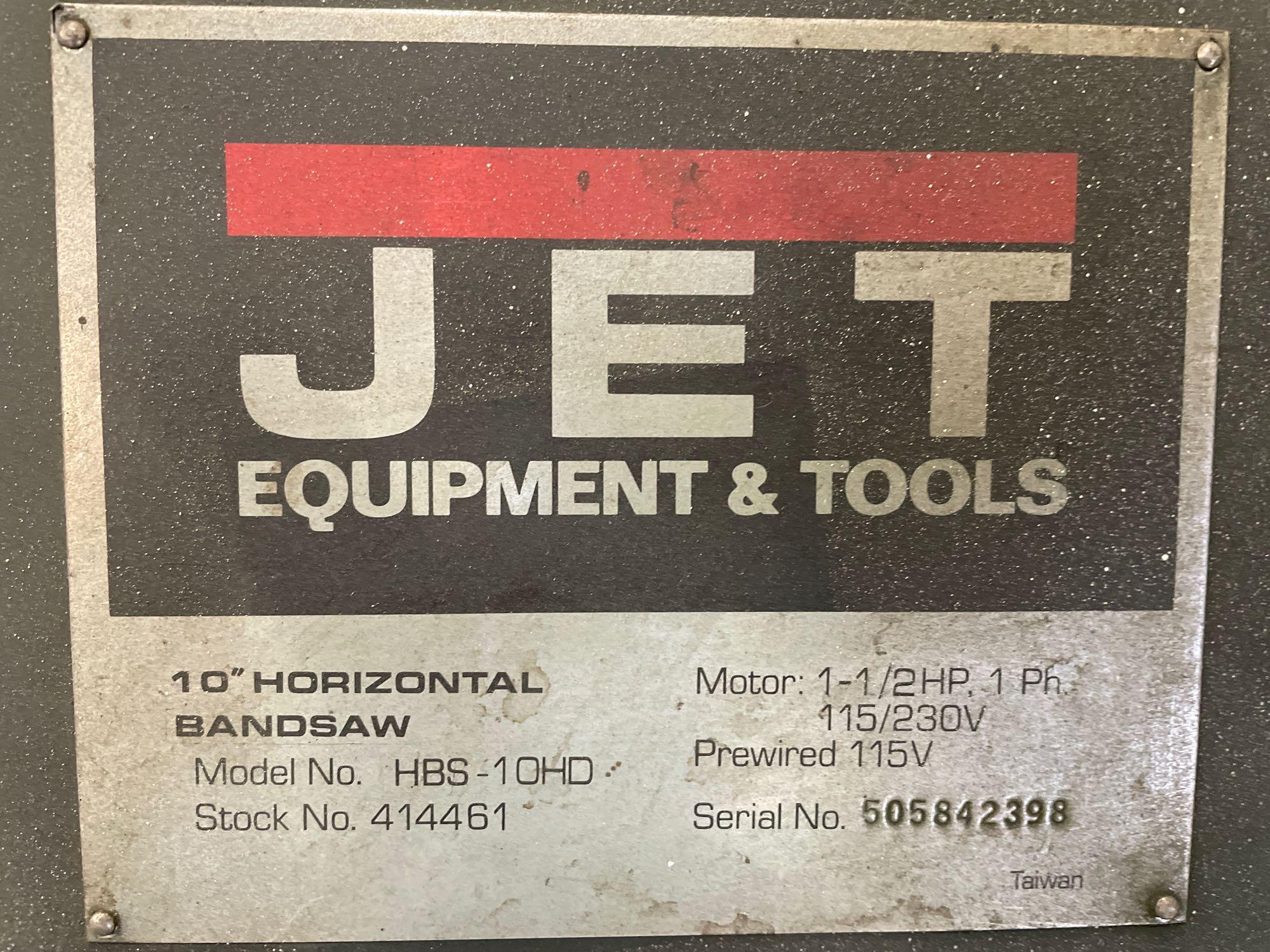 Jet 10in horizontal band saw