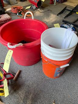 Plastic tub, buckets