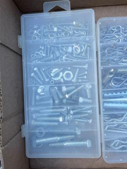 Cotter pins, wing nuts, fuses, organized hardware