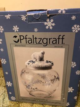 Pfaltzgraff Cookie Jar, Candle Holders, Lanters