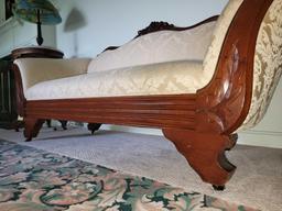 Victorian Style Carved Fruit Motif Sofa