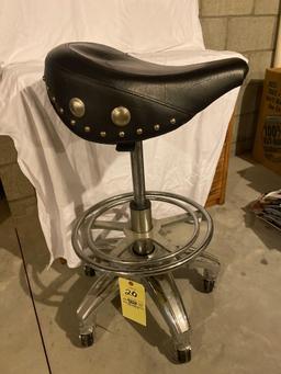 Pneumatic adjustable bar stool, 33" tall max.