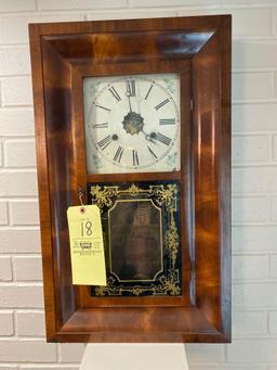 New Haven 30 hour weight clock, 15.5" x 25.5"