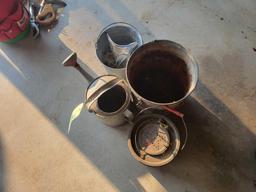 Minnow bucket, galvanized buckets, water can