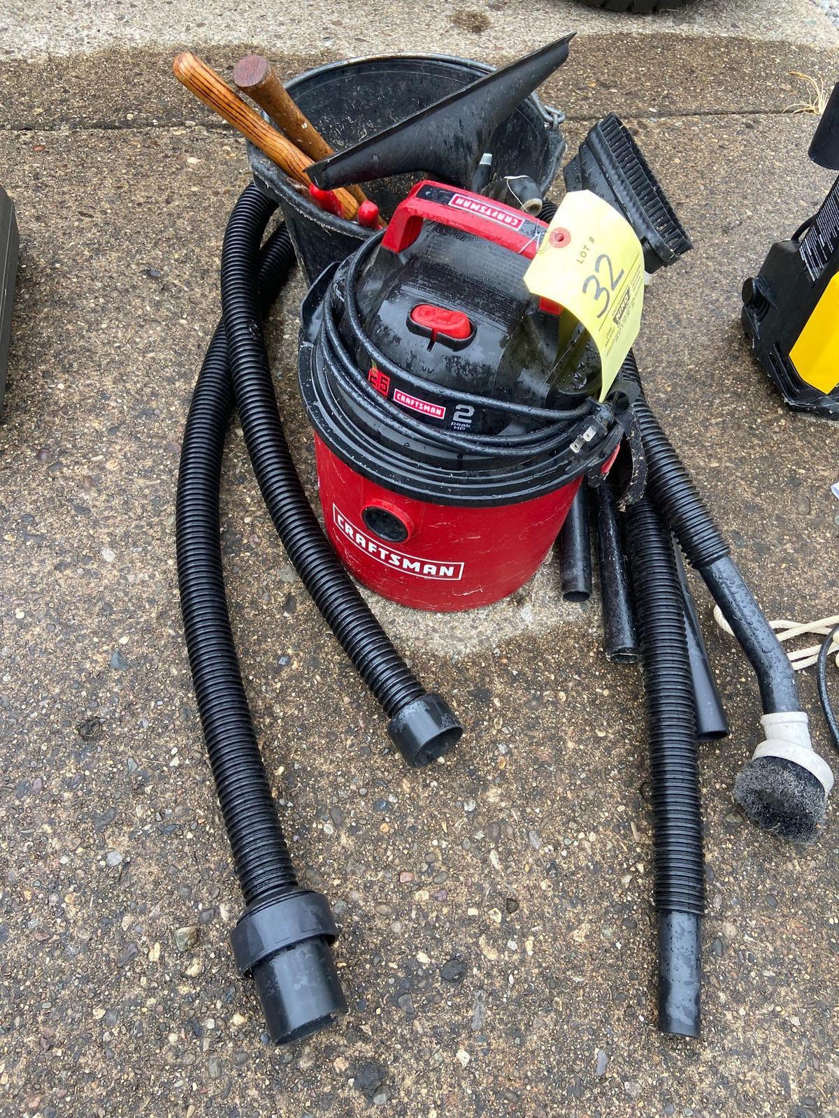 Shop Vac, Bucket of Gardening Tools