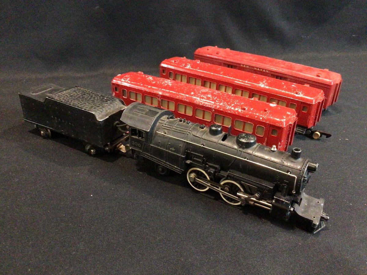 American Flyer Engine 300 w/ passenger cars