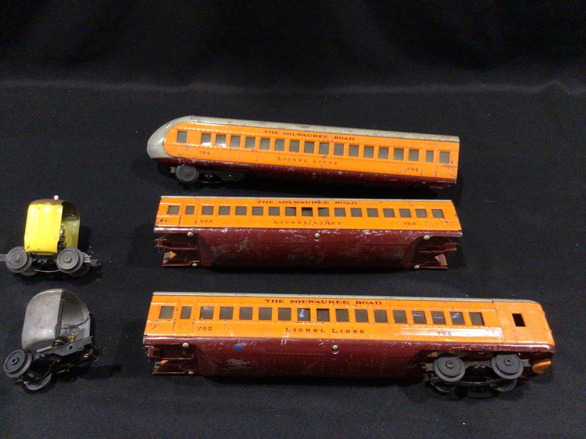 Lionel Milwaukee Road Passenger Cars 782, 783, 784