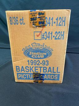1992-'93 Topps Stadium Club Basketball picture cards factory sealed case #341-22H
