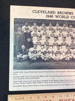 1948 Cleveland Browns World Champions Team Photo large