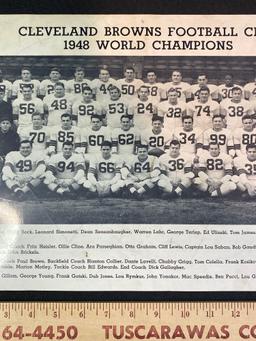 1948 Cleveland Browns World Champions Team Photo large