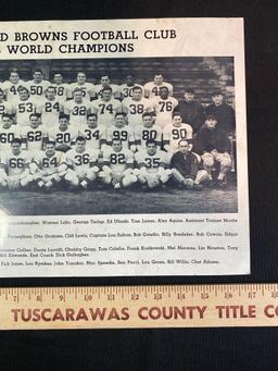 1948 Cleveland Browns World Champions Team Photo large