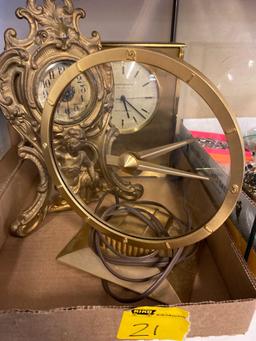 3 clocks, Seth Thomas, golden hour, Victorian