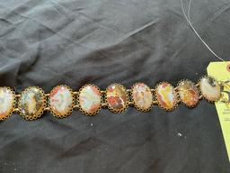 36in polished gemstone belt - Ohio Flint