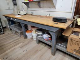 Wood Work Bench Table