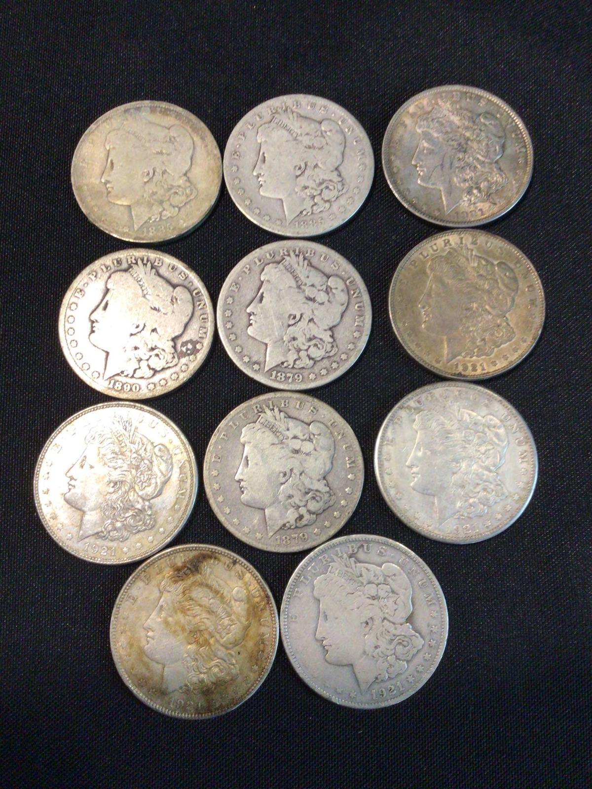 11 Morgan Silver Dollars