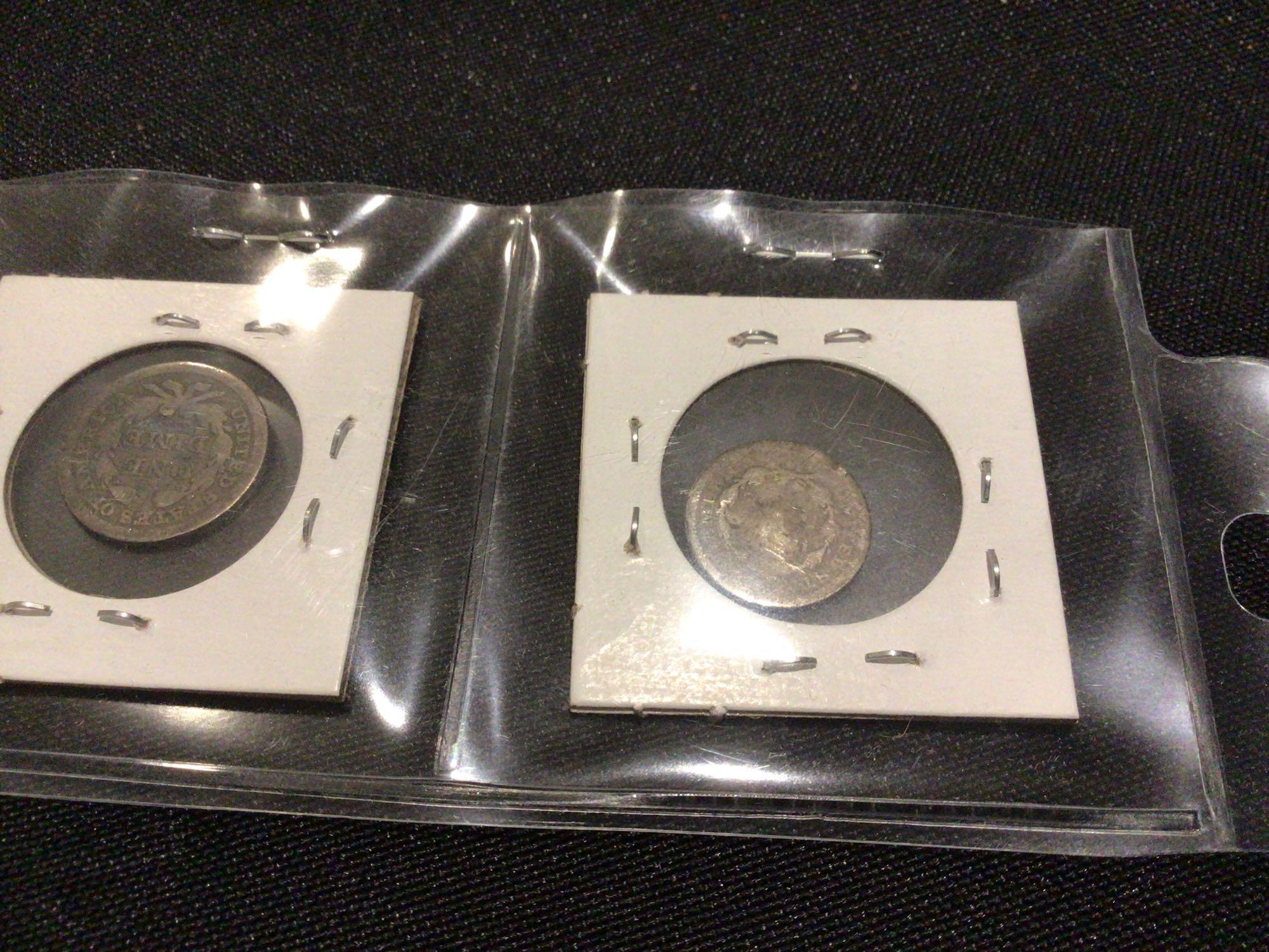 1853,1851,1853 1877 Seated Dimes