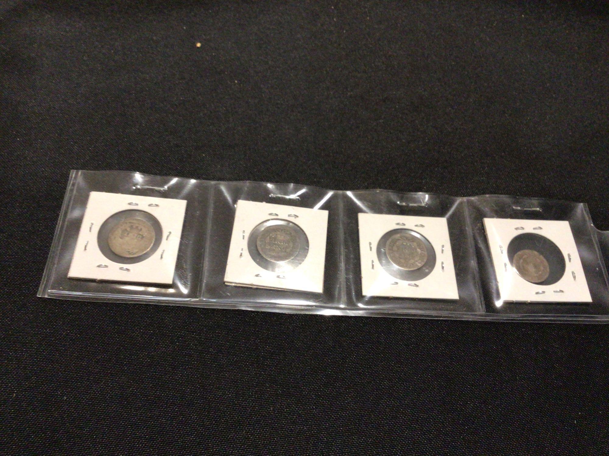 1853,1851,1853 1877 Seated Dimes