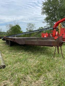 Tri axle equipment trailer solid frame needs decking