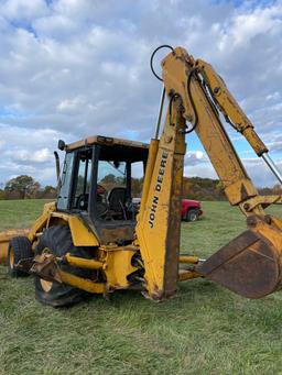 John Deere 510 B backhoe ext hoe runs