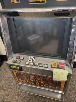 Perpetual gaming Sugar Bandits slot machine, out of order, no key