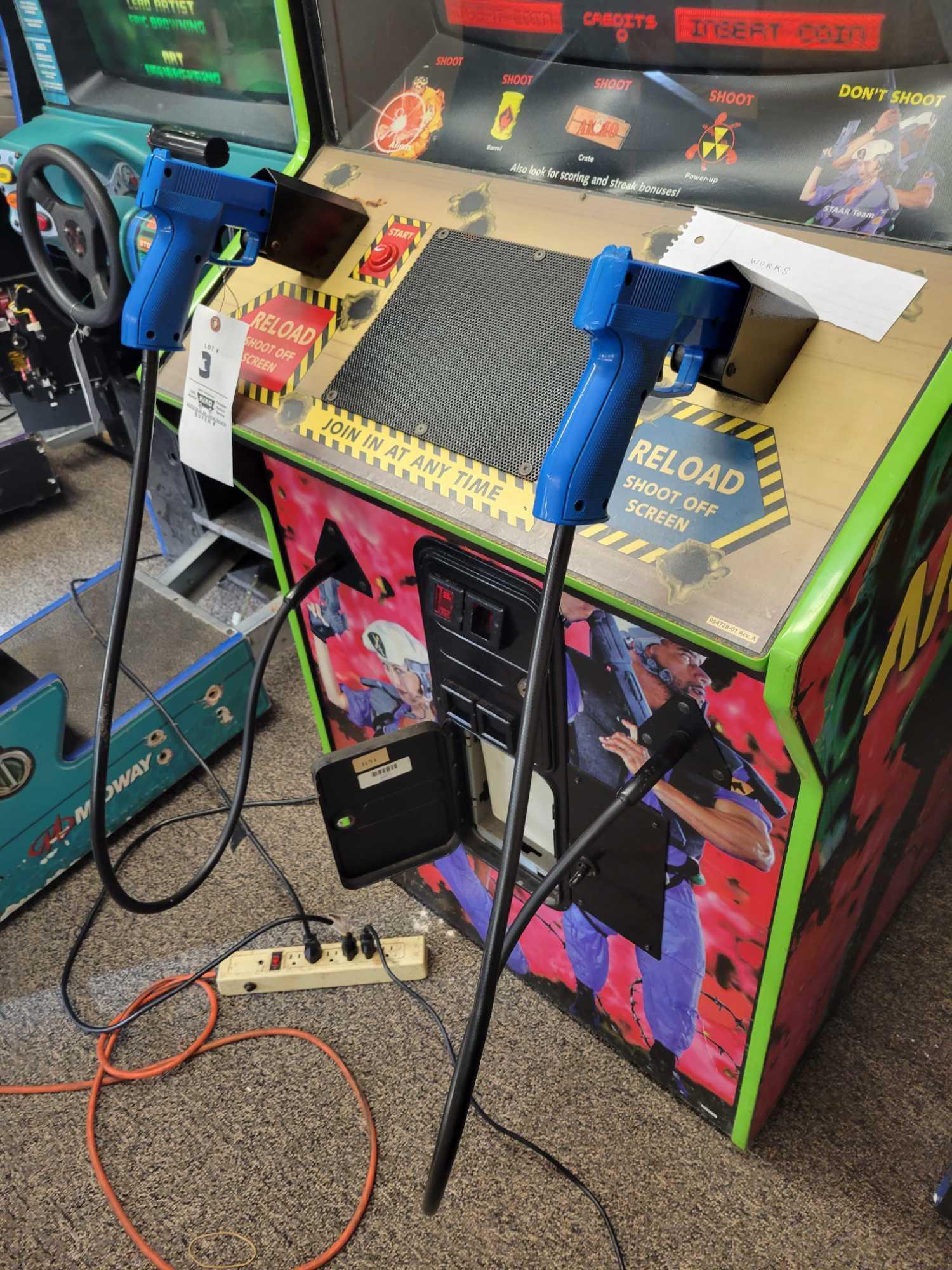 Atari model 25830 Area 51 25c arcade game, works