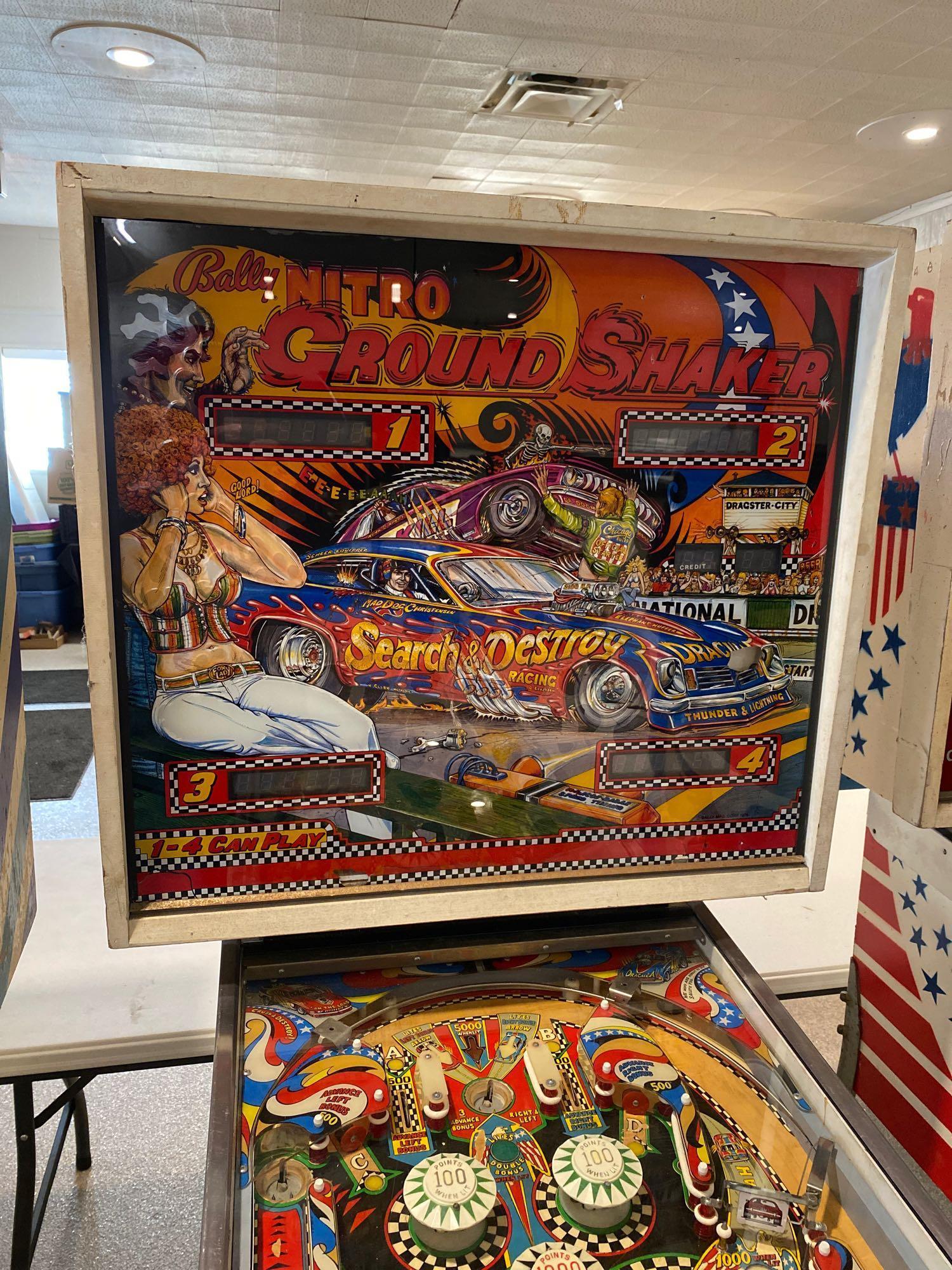 Bally Nitro Ground Shaker Pinball machine.