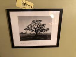 Billy Jacobs peaceful Homestead print on canvas, framed oak tree sunrise print