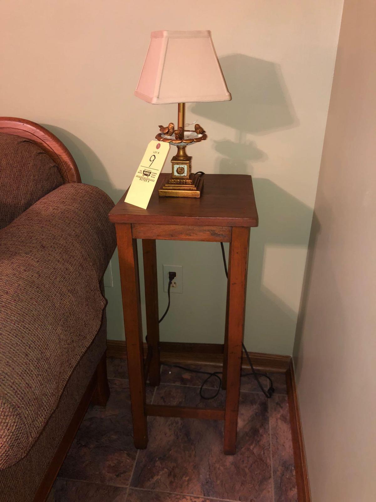 Lamp table and lamp