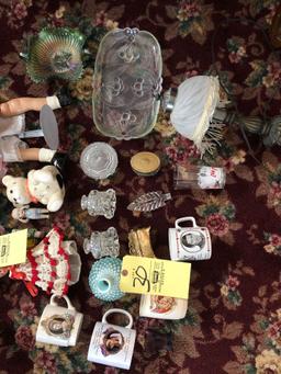 Dolls and ceramic/glass pieces