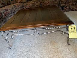 Coffee table, 39" square top.