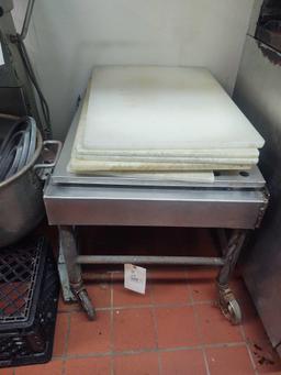 Rolling Stainless Steel Cart & Cutting Boards