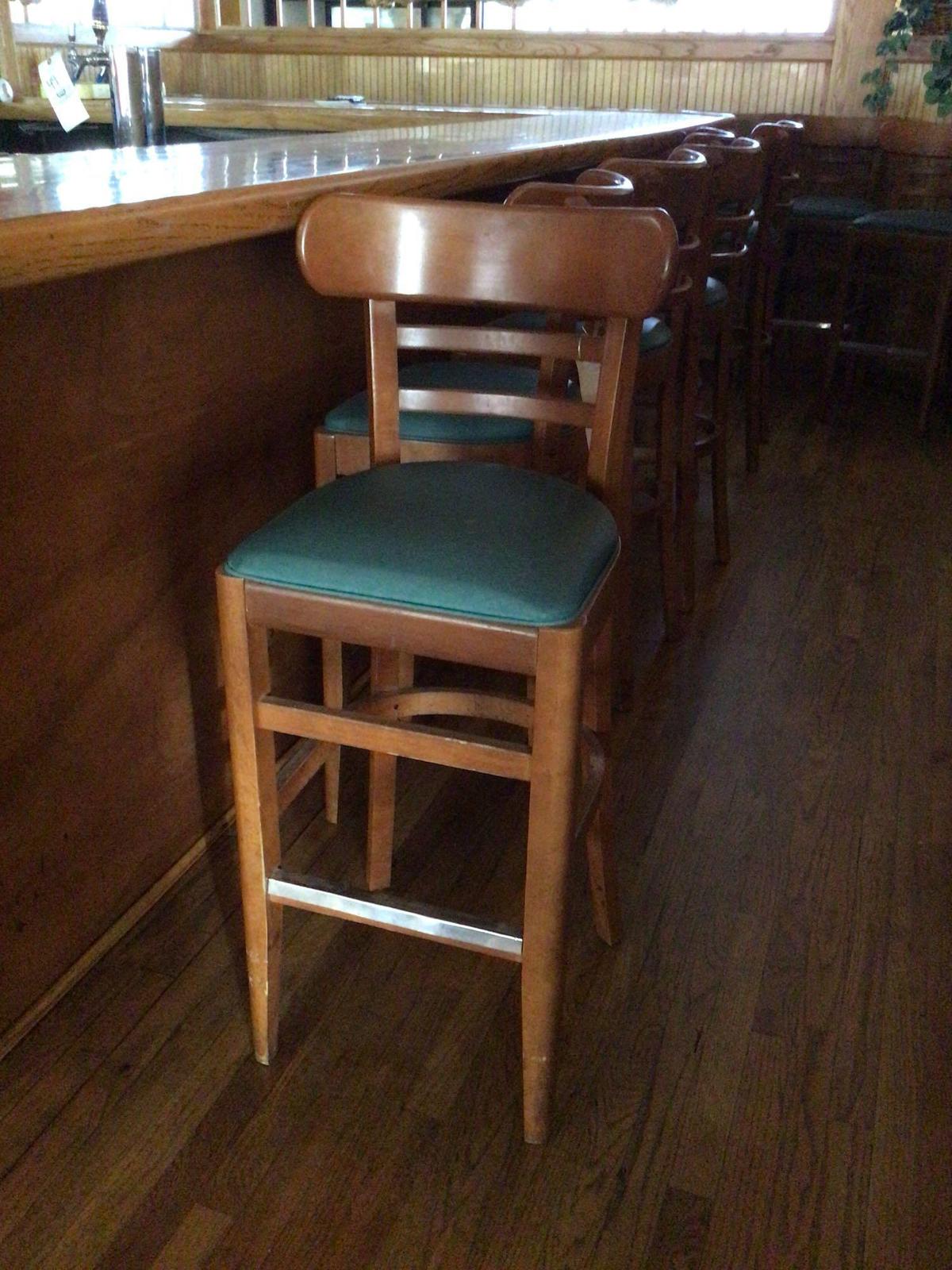 10 matching bar stools.