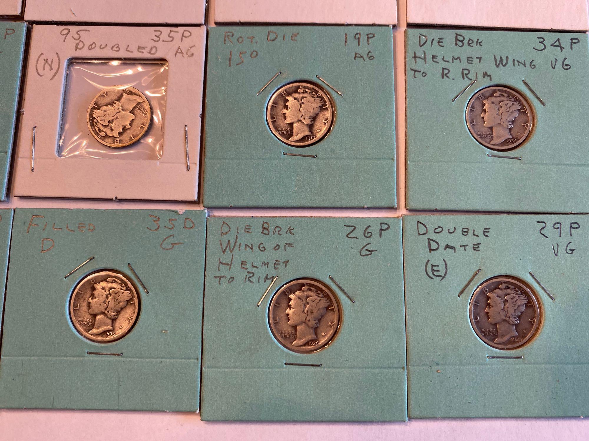 Mercury Dimes assorted dates and grades bid x 20