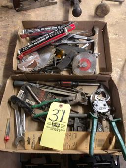 2 boxes of hand tools