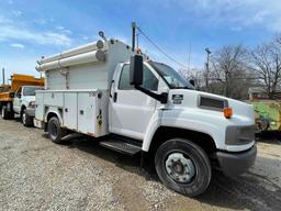 2009 Chevy C-5500 utility service truck, Duramax Diesel engine, auto trans., under body compressor