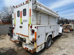 2009 Chevy C-5500 utility service truck, Duramax Diesel engine, auto trans., under body compressor