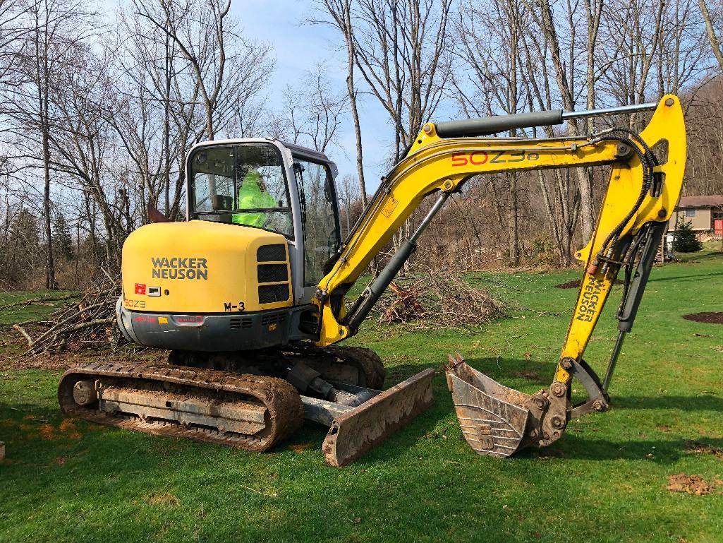 Wacker Neuson 50Z3 mini excavator, updated rubber tracks 6 months ago, VDS, Zero tail