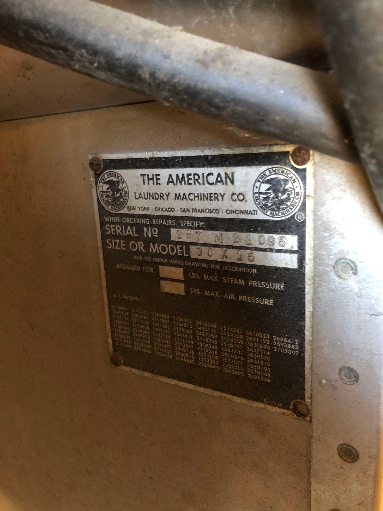 stainless American Junior Cascade industrial washing machine