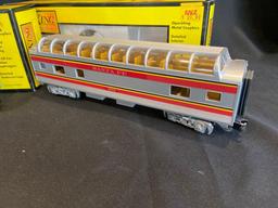 (3) Rail King Santa Fe Vista Dome Cars