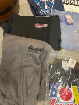 large group of about 19 racing shirts/hoodies