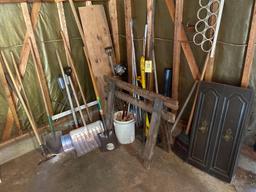 Yard Tools and Saw Horses