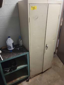 Metal 2 door cabinet and av cart