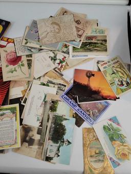 UFO magazines and postcards