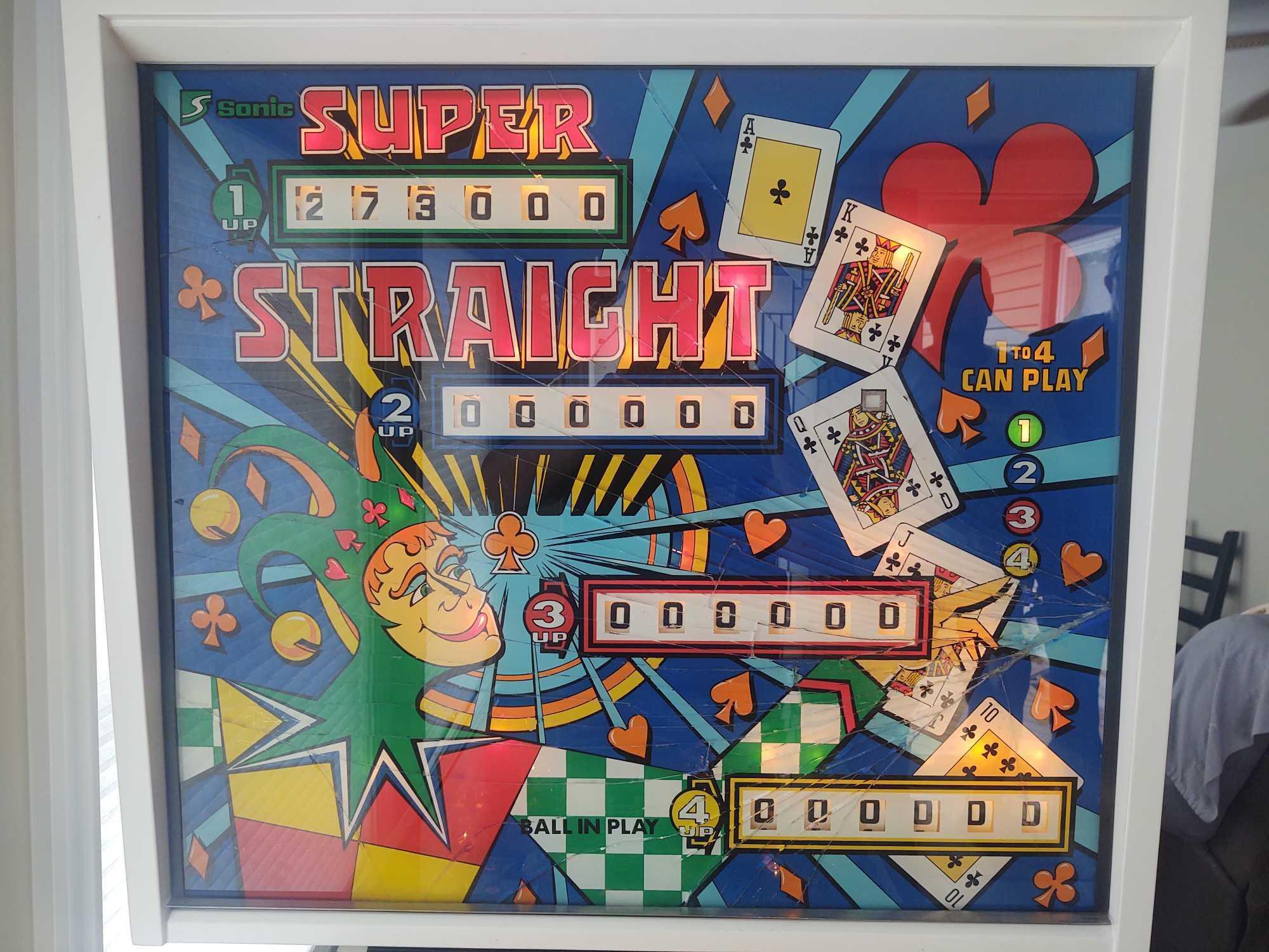 1977 Sonic Super Straight Pinball Machine
