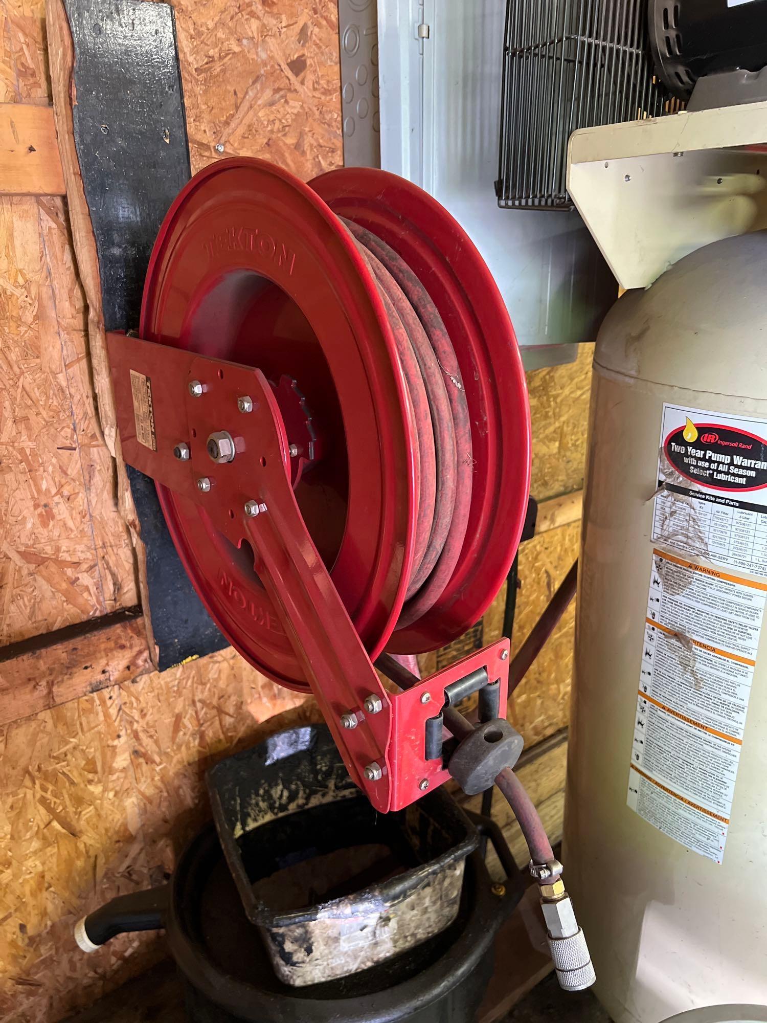 Ingersoll Rand Air Compressor with Hose Reel