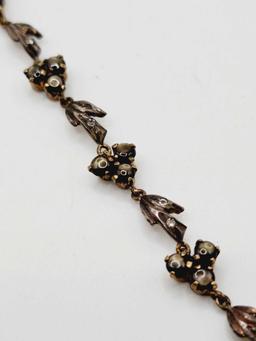 Estate/old star black sapphire tennis bracelet